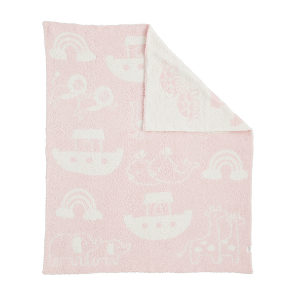 Pink Noah’s Ark Chenille Blanket