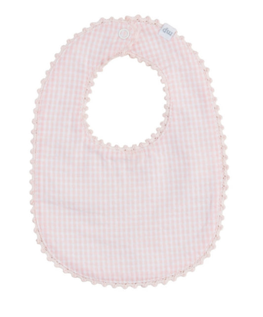 Pink Gingham Bib