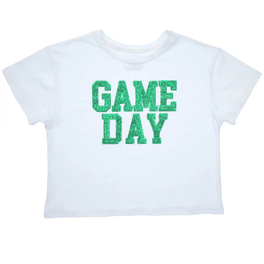 Green Sequin Game Day Tee