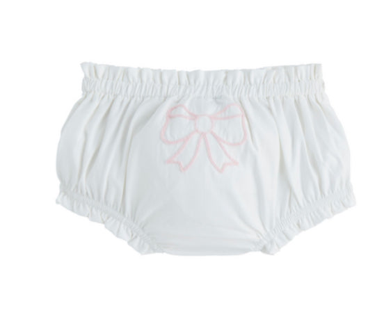 Ivory Bow Diaper Cover