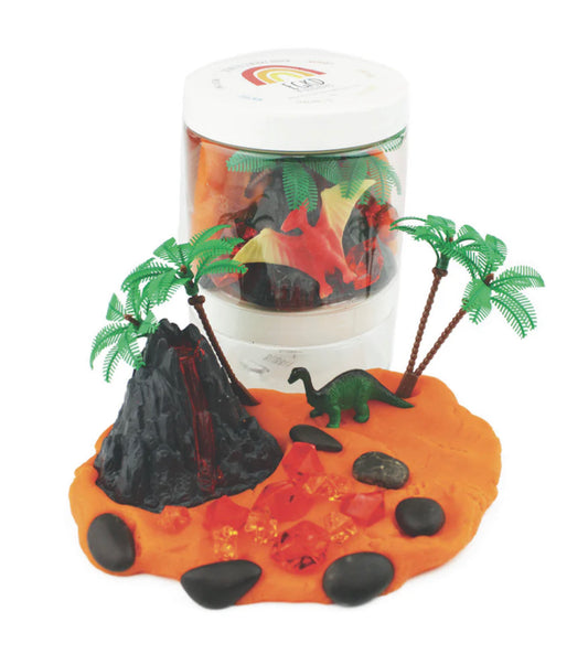 Dinosaur Volcano Dough Jar
