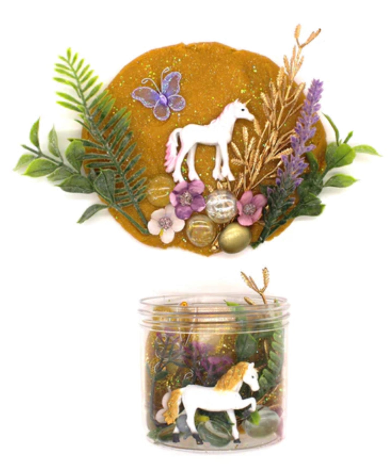 Whimsical Unicorn Dough Jar