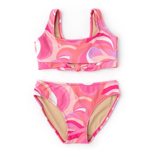 Pink Waves Knot Bikini