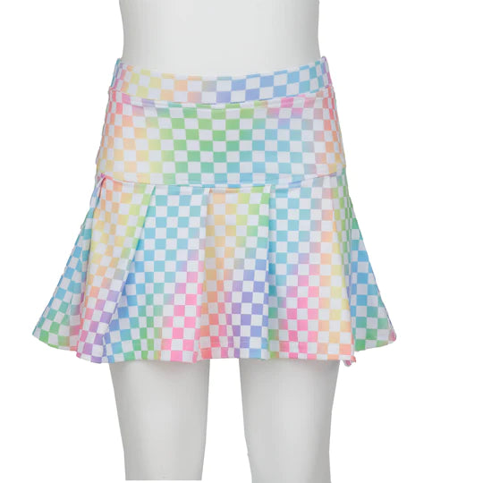 Checker Pastel Tennis Skort