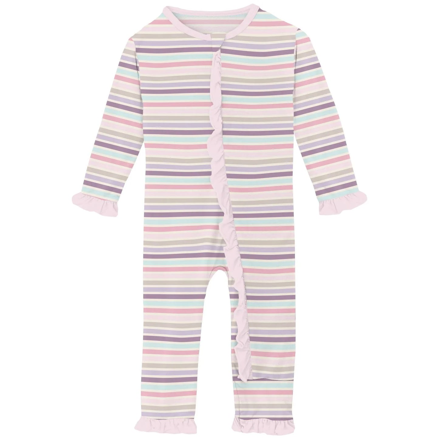 Ice Cream Stripe Ruffle Coverall