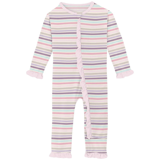 Ice Cream Stripe Ruffle Coverall