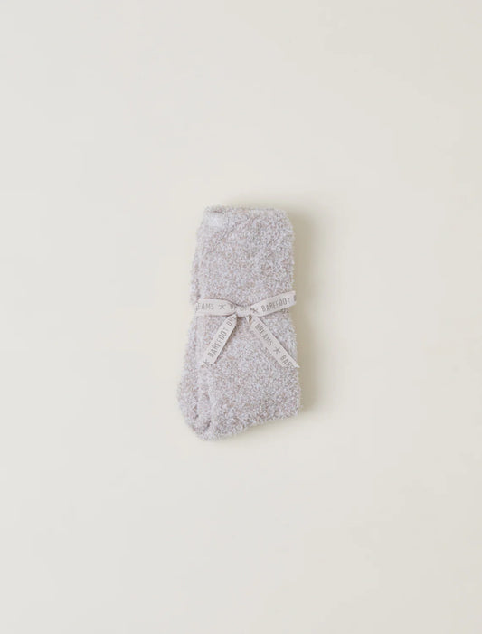 CozyChic® Heathered Socks Slate Stone/White