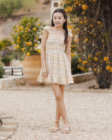 Kalina Dress - Pastel Plaid