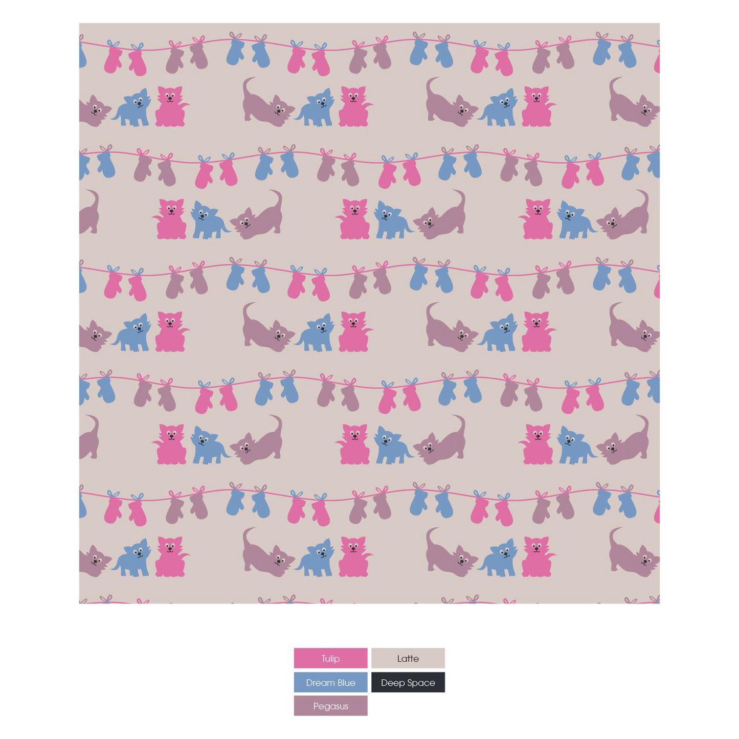 Latte 3 Little Kittens 2 Way Ruffle Footie