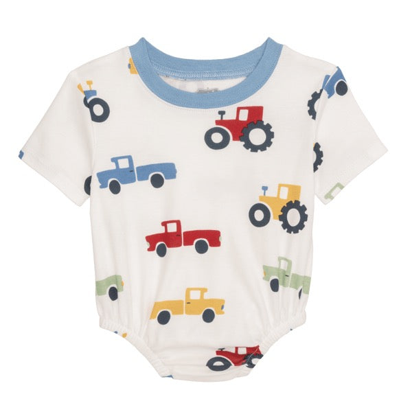 White Tractor T-Shirt Bubble