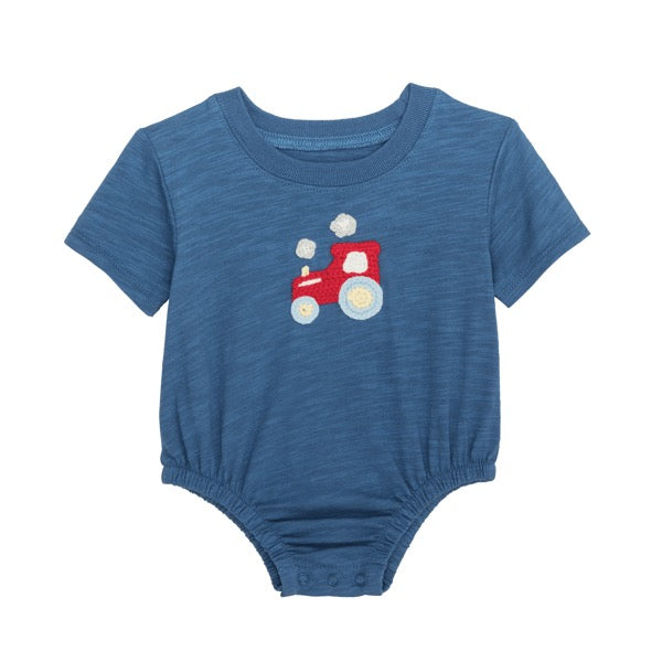 Blue Tractor T-Shirt Bubble