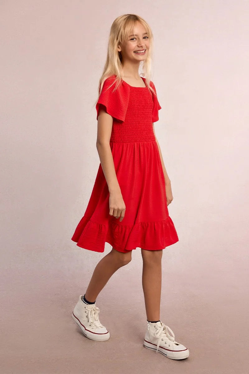 Red Woven Dress