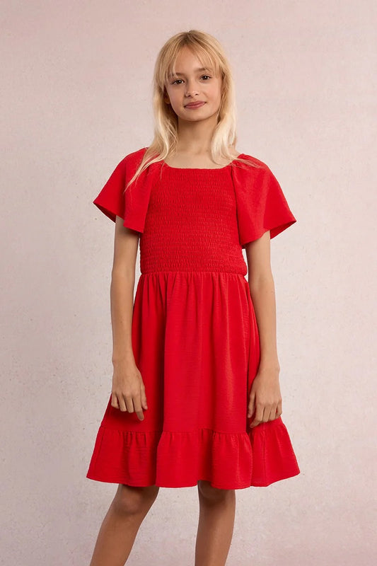 Red Woven Dress