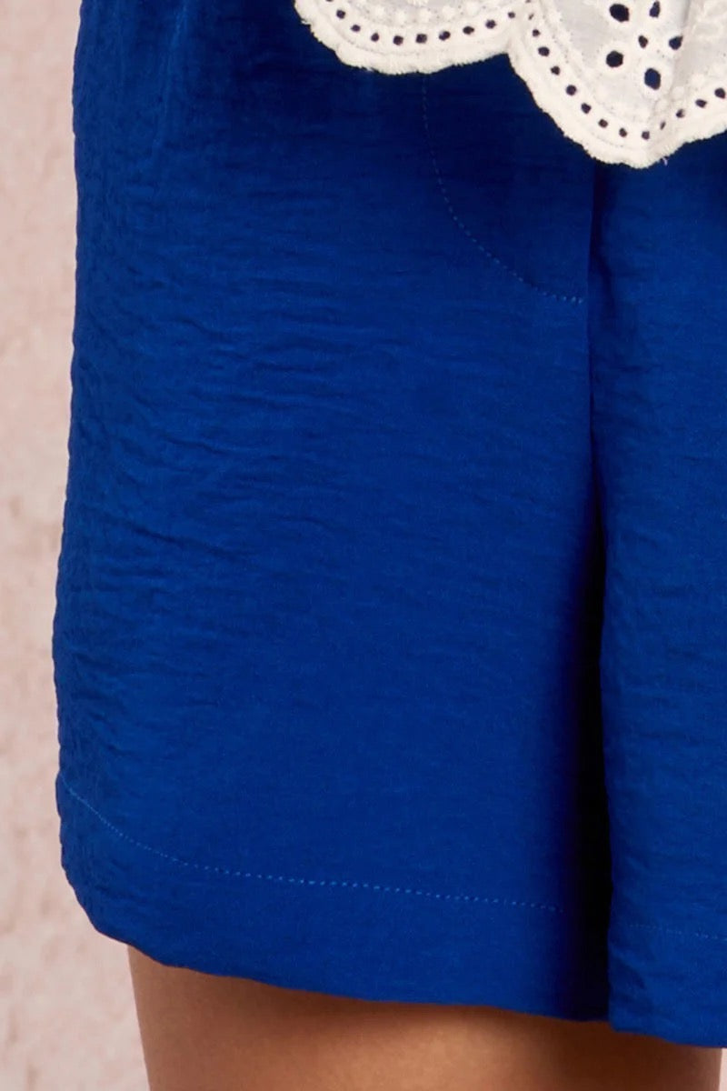 Cobalt Blue Woven Shorts