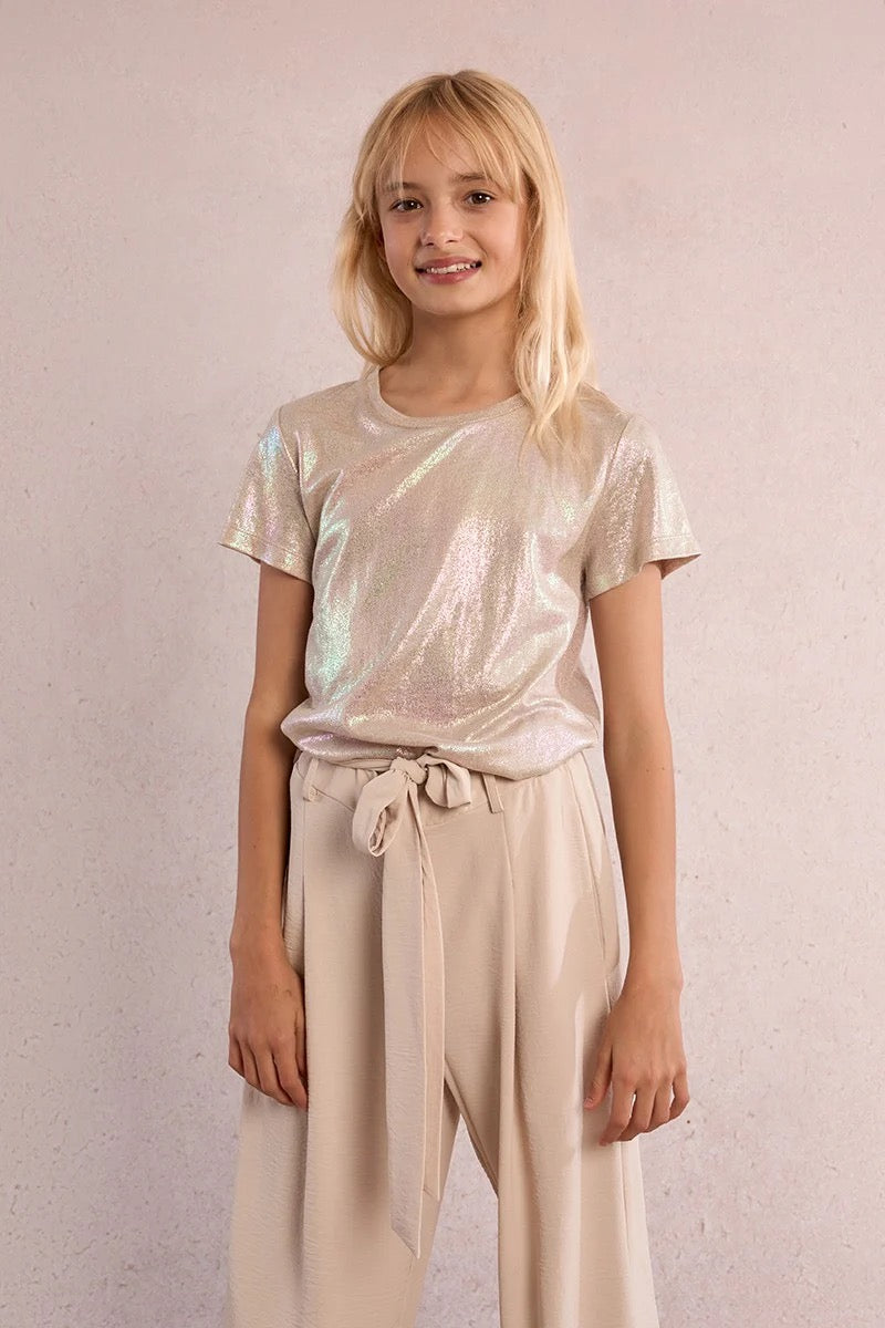 Beige Knitted Tee