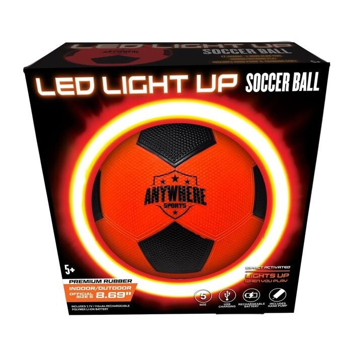 Orange Light-Up Soccer Ball