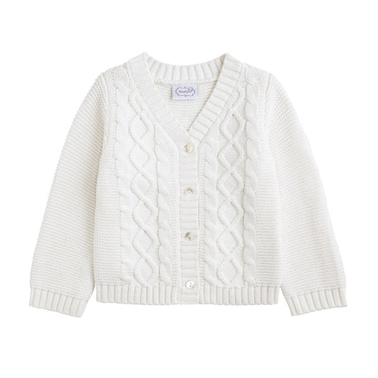 White Layette Cardigan