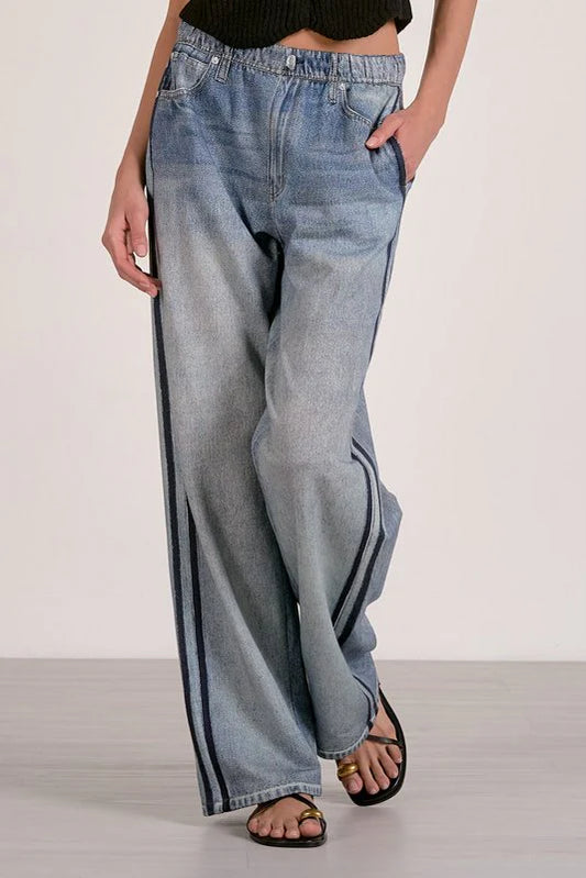 Jojo Track Pant Jean - Blue