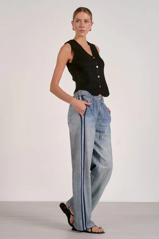 Jojo Track Pant Jean - Blue