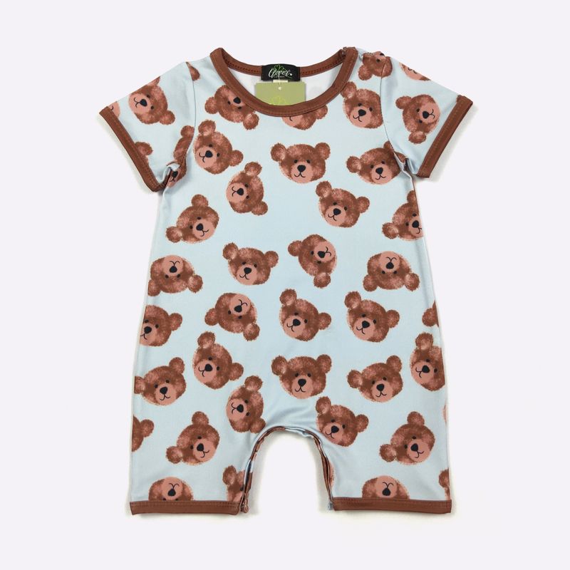Fuzzy Bear Boy Romper