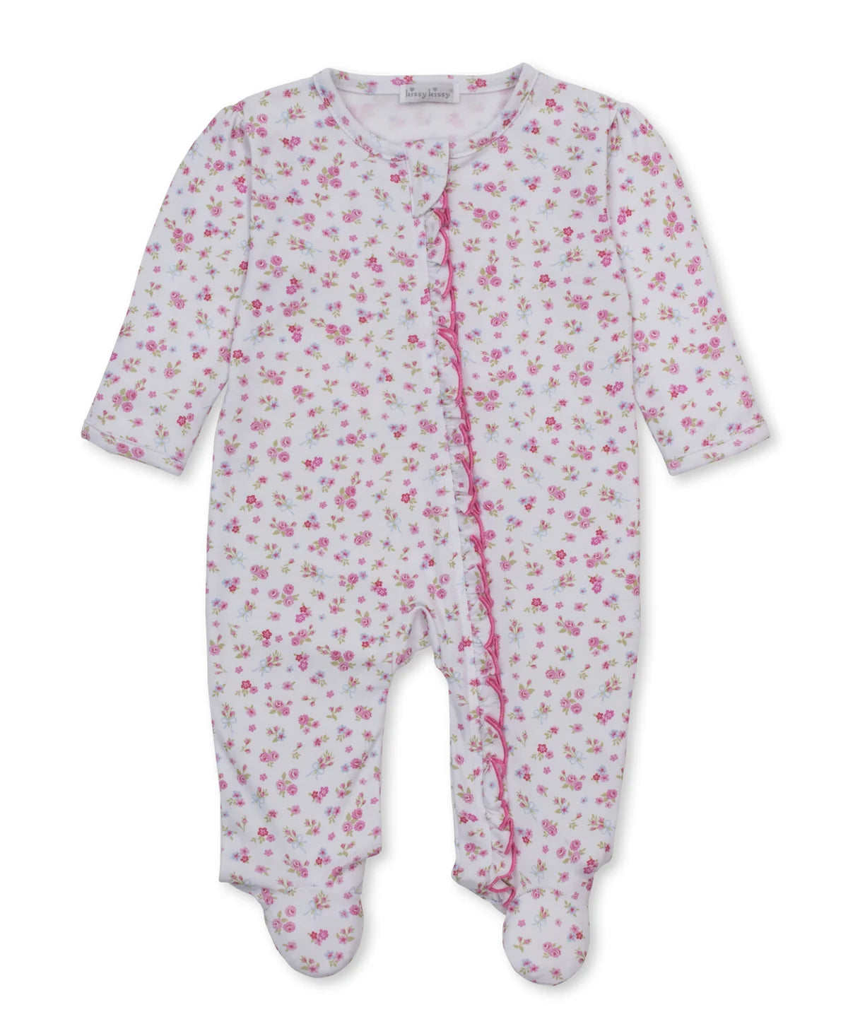 Rose Renaissance Floral Zip Footie