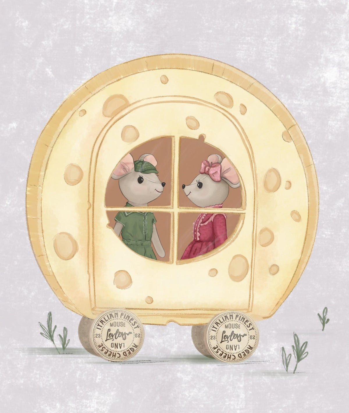 Levlovs Cheesy Express toy cheese carriage detail