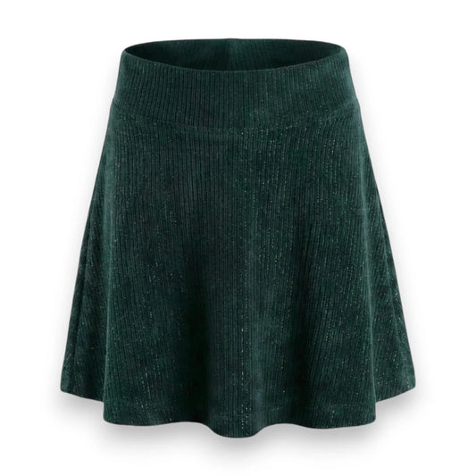 Dark Green Velour Libba Skirt
