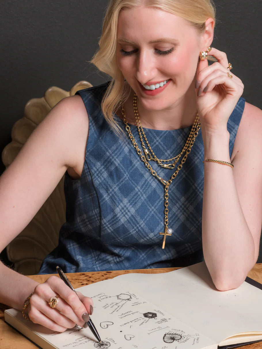 Marigold Cross Wrap Necklace
