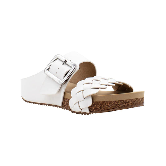 Morel Faux Leather Sandal - White