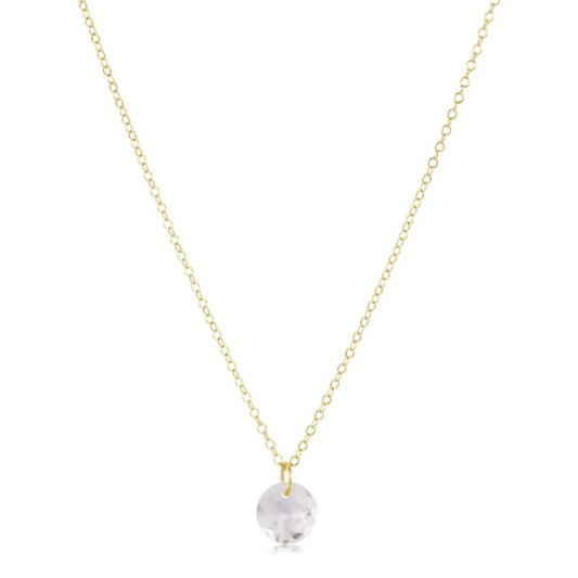 16" Necklace Gold - Reflection Small Charm April
