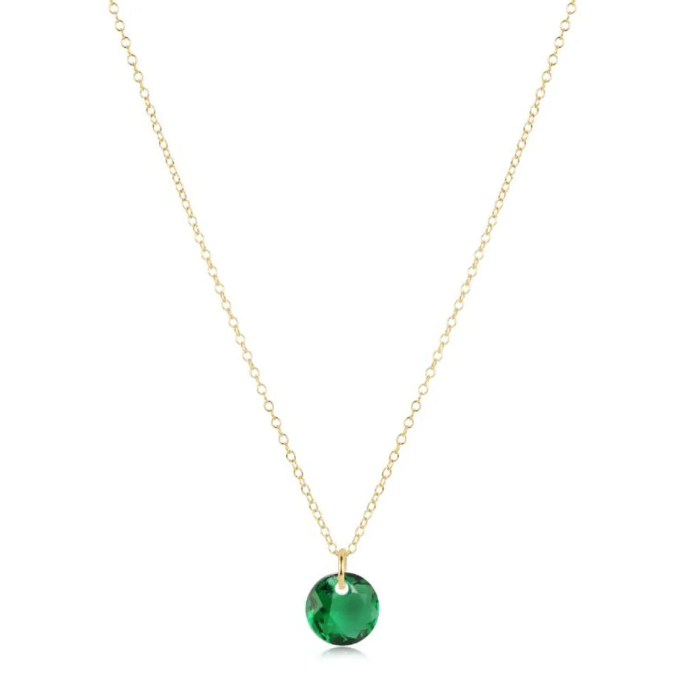 16" Necklace Gold - Reflection Small Charm May