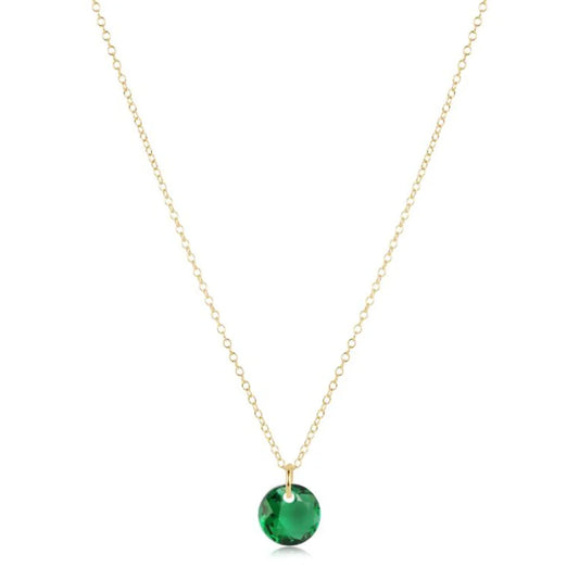 16" Necklace Gold - Reflection Small Charm May