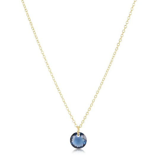 16" Necklace Gold - Reflection Small Gold Charm September