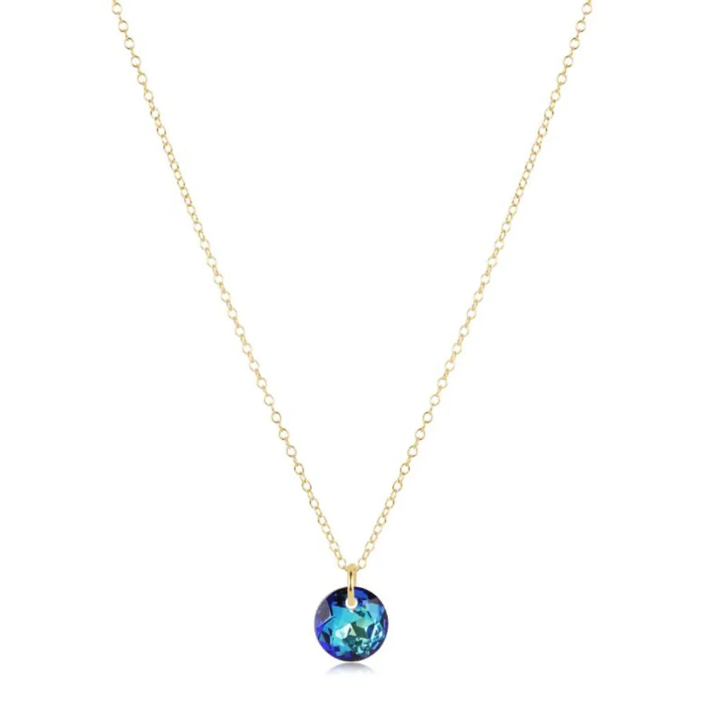16" Necklace Gold - Reflection Small Charm December