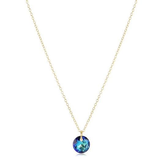 16" Necklace Gold - Reflection Small Charm December