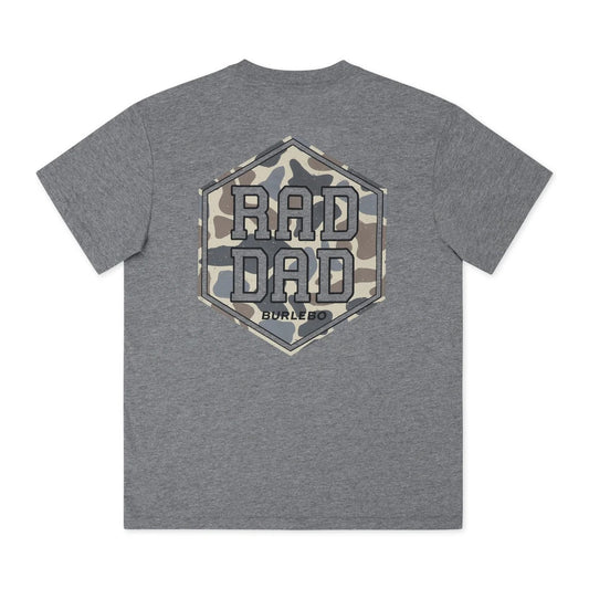 Short Sleeve Tee - Rad Dad Deer Camo - Dark Heather Grey Men