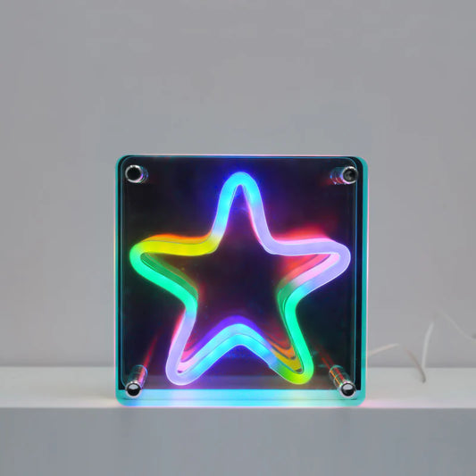 Neon Art Infinity Mirror Lights Sign-Star