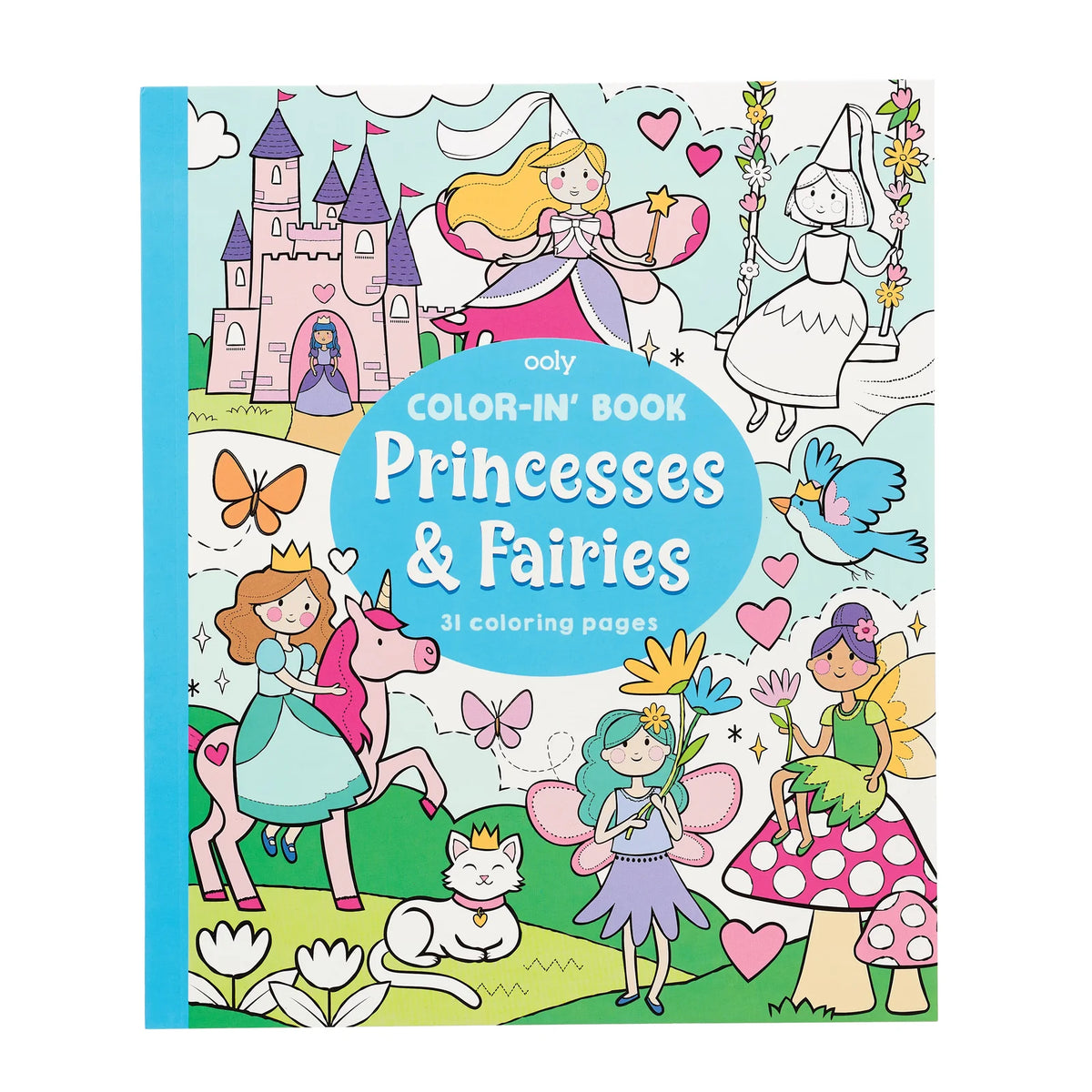Color-In" Book: Princess & Fairies