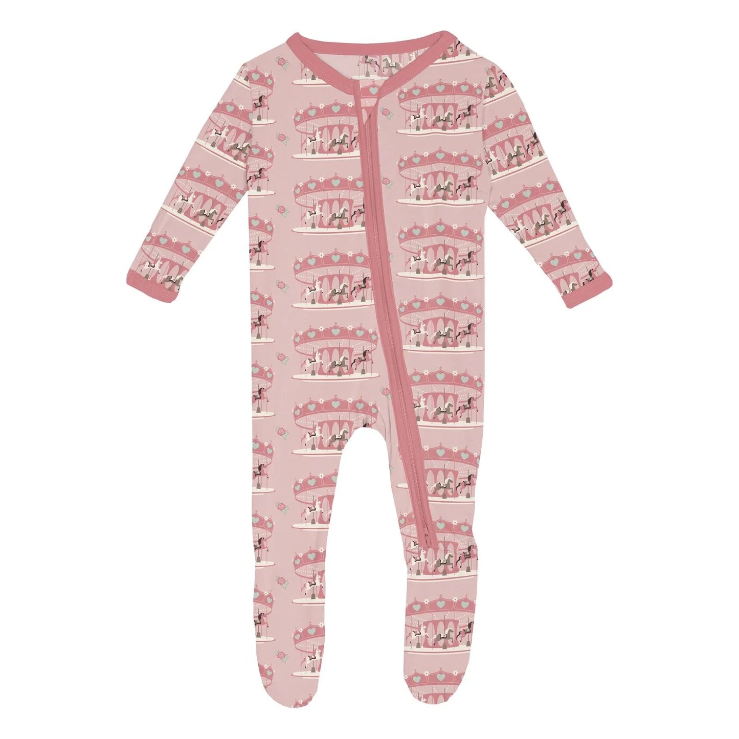 Baby Rose Fair Carousel Footie