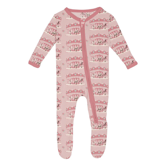 Baby Rose Fair Carousel Footie
