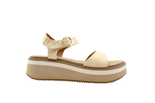 Porcinni Woven Raffia Sandal