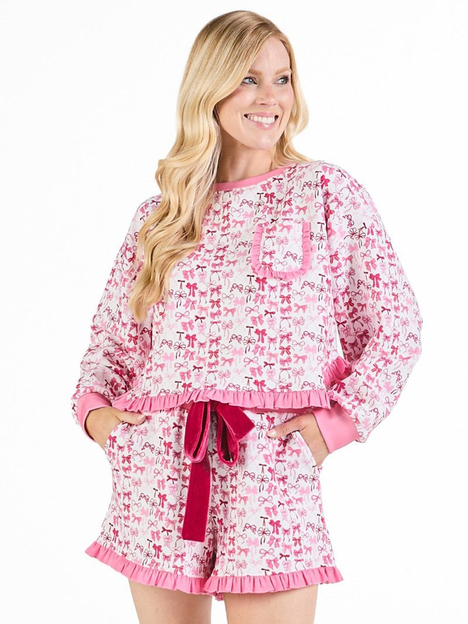 Ruffle Bow PJ Set