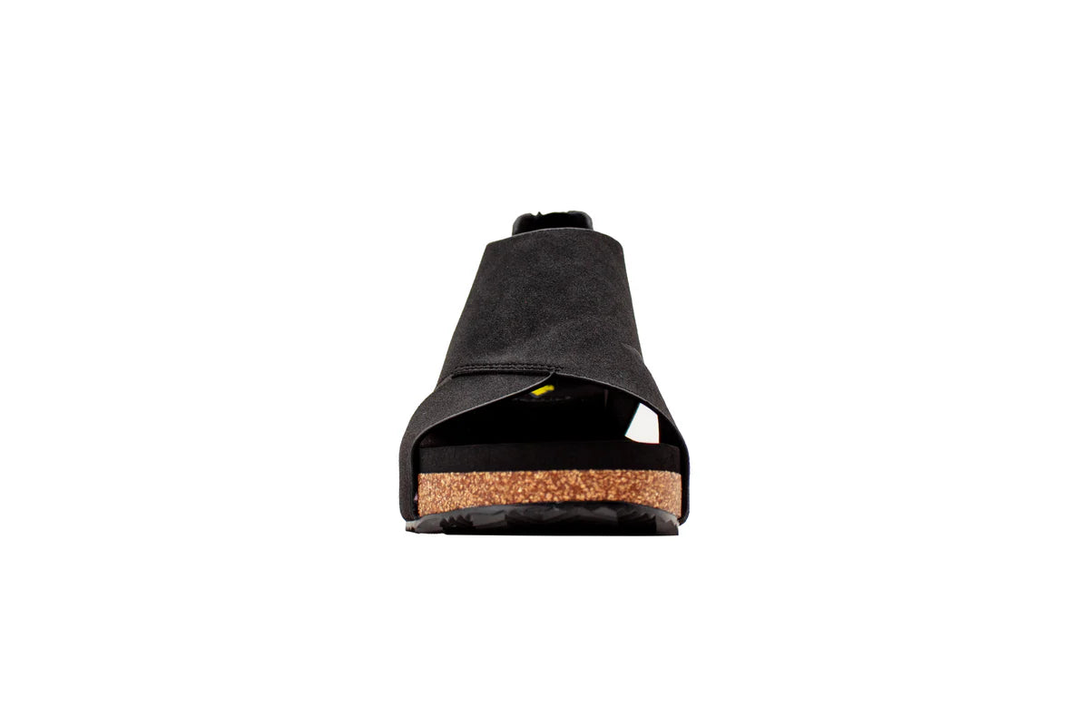 Barstow Faux Suede Sandal - Black