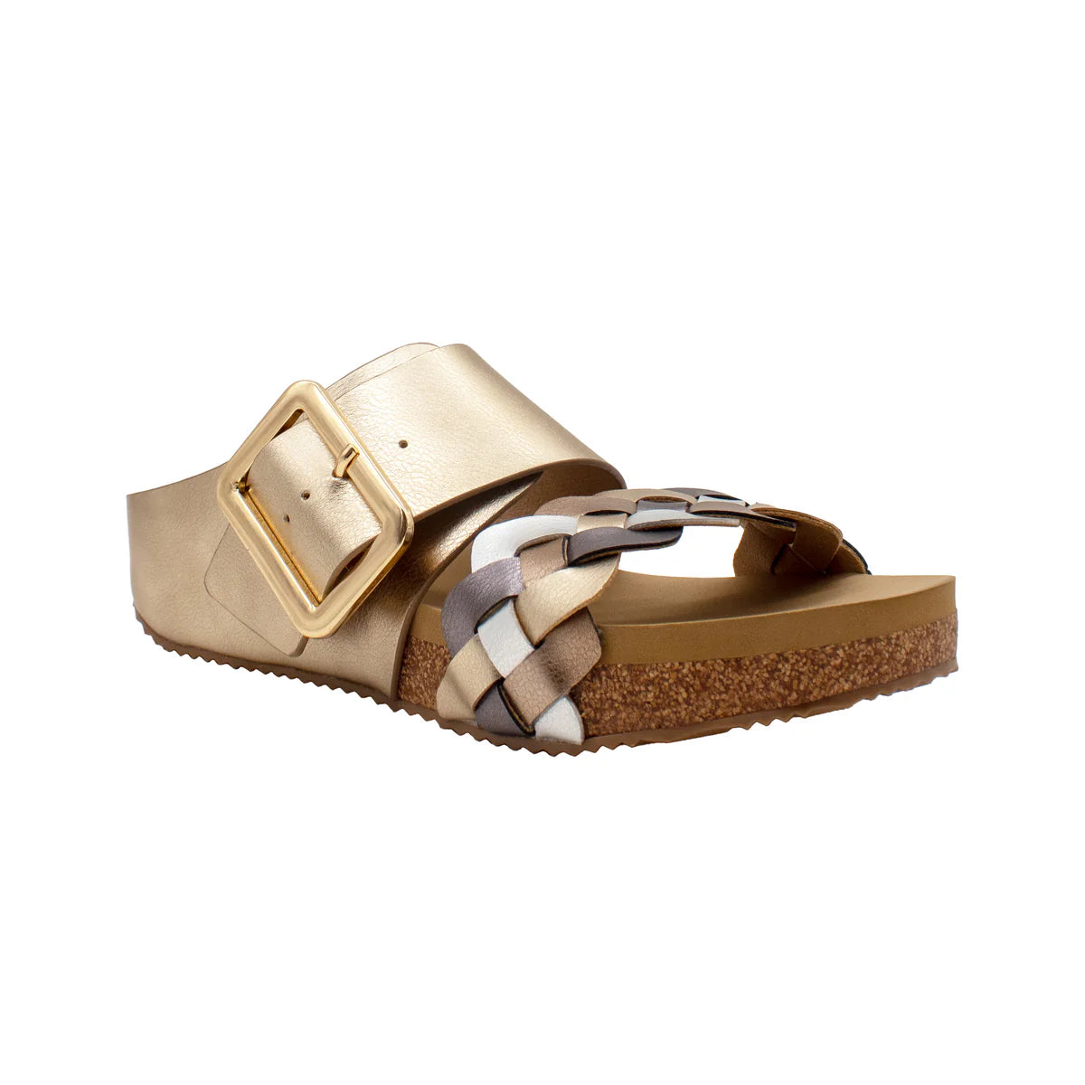 Morel Faux Leather Sandal - Gold