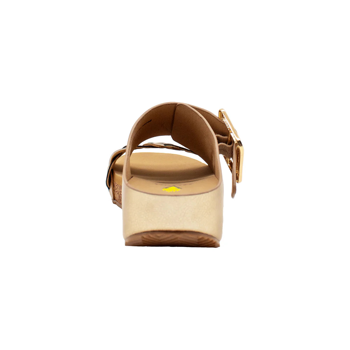 Morel Faux Leather Sandal - Gold