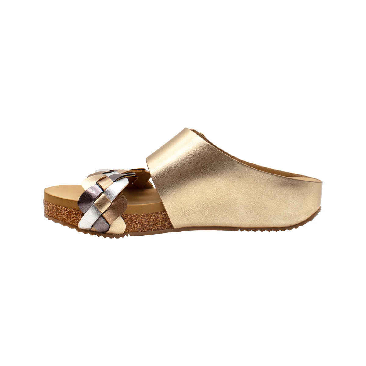 Morel Faux Leather Sandal - Gold