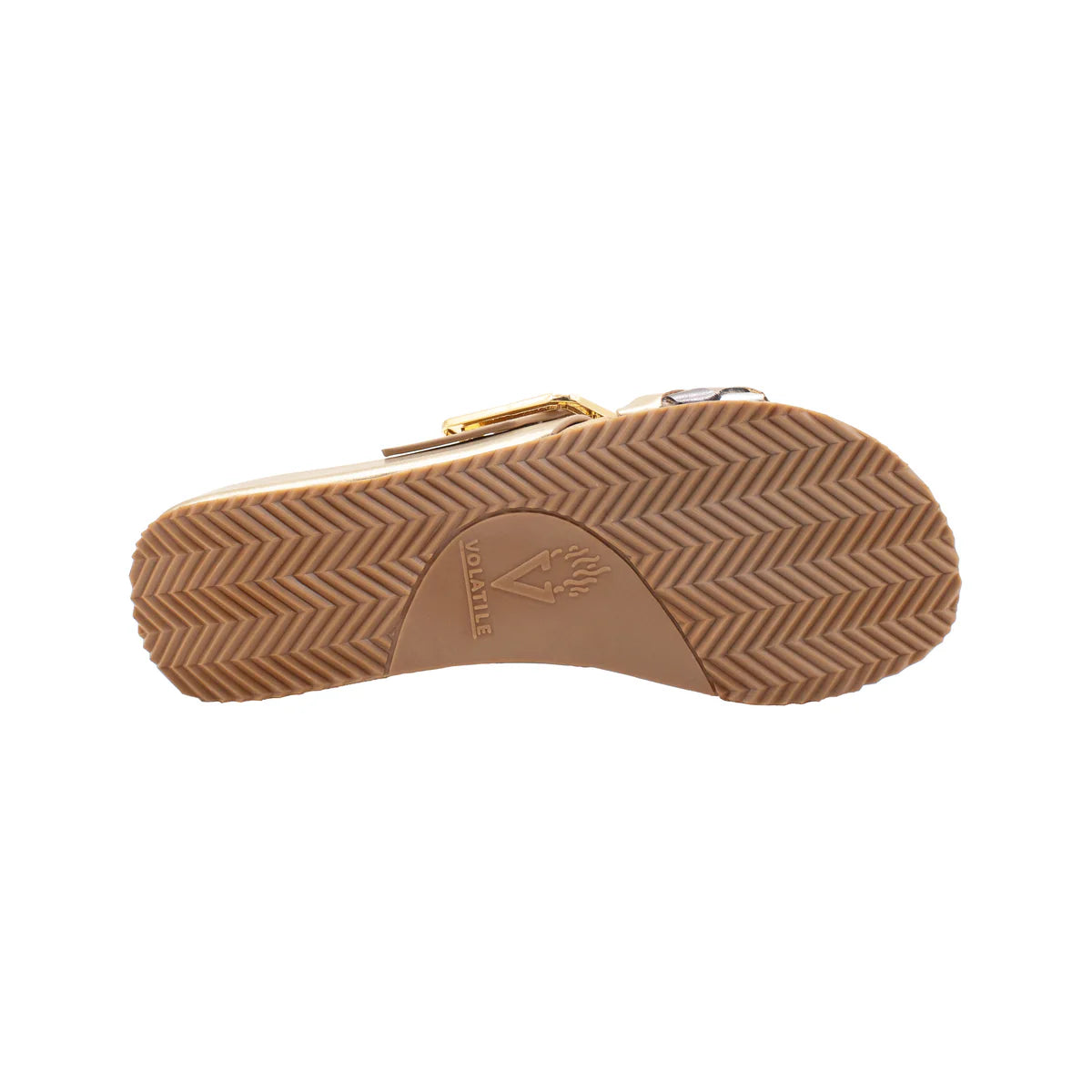 Morel Faux Leather Sandal - Gold