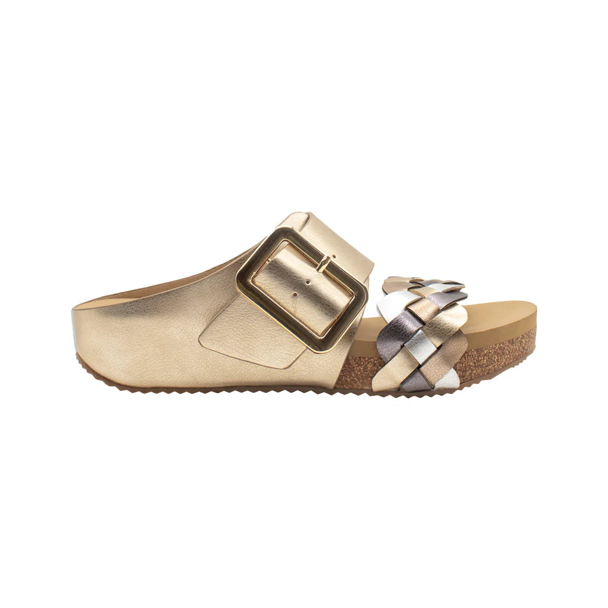Morel Faux Leather Sandal - Gold