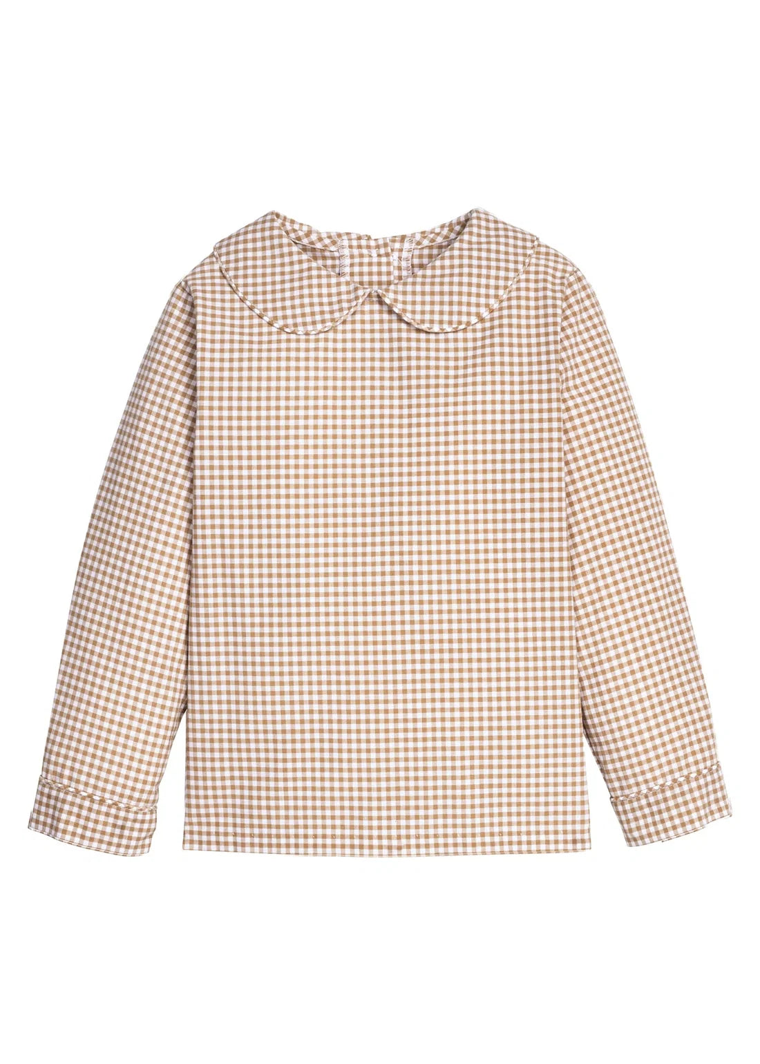 Peter Pan Shirt - Kahki Gingham