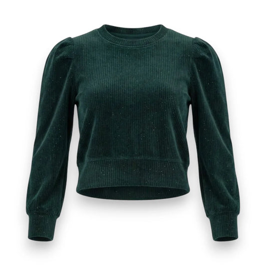 Dark Green Peyton Velour Top